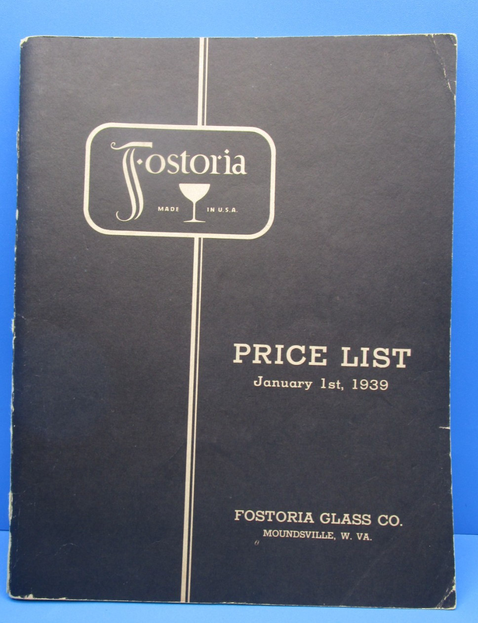 FOSTORIA GLASS Catalog Price List 1939 88 Pages Line Drawings Etches Cuts