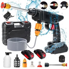 1500W Akku Hochdruckreiniger +2 Akkus Auto Mobiler Druckreiniger Spritzpistole