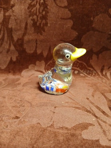 Vintage Murano Miniature Glass Duck Figurine