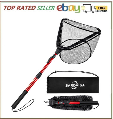 Foldable Floating Fishing Net, Telescoping Landing Net for Kayak & Boat