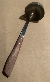 Vintage Imperial Stainless Veri Sharp Wood Handle Ladle 10” Long USA