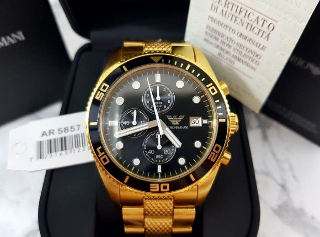 Emporio Armani AR5857 Wristwatch for Men - Gold for sale online | eBay