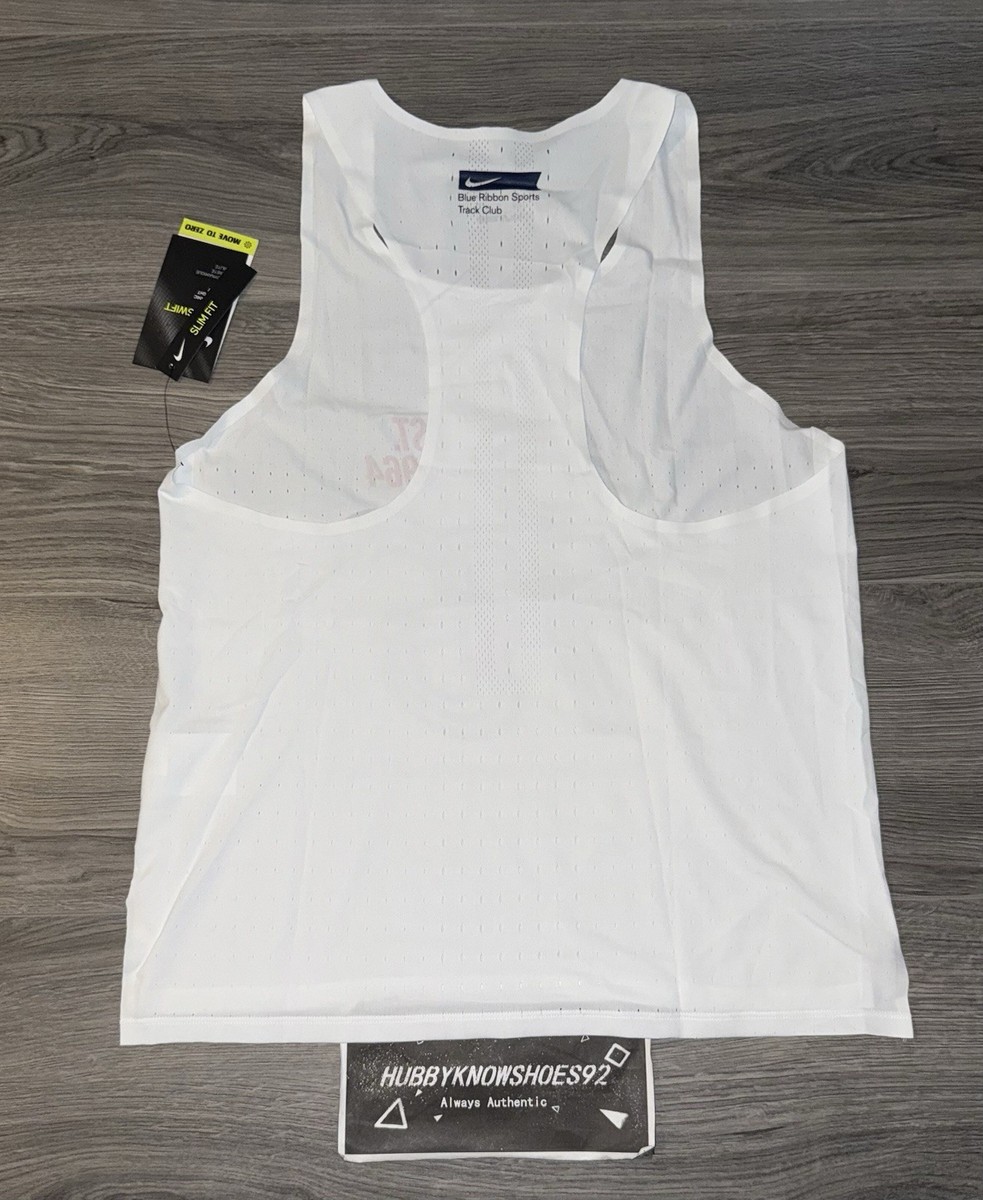 Nike Aeroswift Mサイズ ホワイト シャツ Nike Aeroswift ホワイト メッシュシャツ M 輝く高品質な Nike M