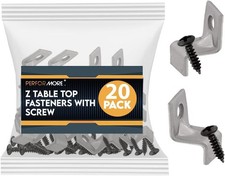 20 Pack Z Tabletop Fasteners with Screws Heavy Duty Z Table Top Fasteners Sol...