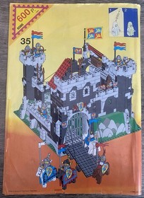 Lego 6086 Black Knight's Castle 100% Complete Instructions Box Vintage 1992 Rare