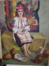 Картина Майстиня , підпис художника .