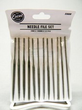 EXCEL 12 PIECE MINIATURE FILE SET W/POUCH styles/sizes carving sculpt 55608 NEW
