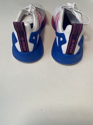 Adidas Originals Women Sz 7 ZX 2K Flux Running Shoes White blue
