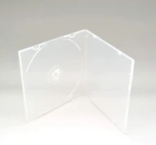 5.2Mm CD Case, Slim Single Clear PP Poly Plastic Cases with Outer Sleeve, 100 Pa