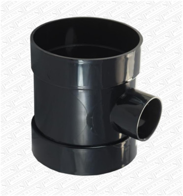 Ablauf auf Boden Adapter Boss Rohr 110mm auf 40mm 43mm 1 1/2'' schwarz
