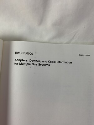 1995 IBM ~ Adapter, Devices, and Cable Information for Multiple Bus Systems Guid