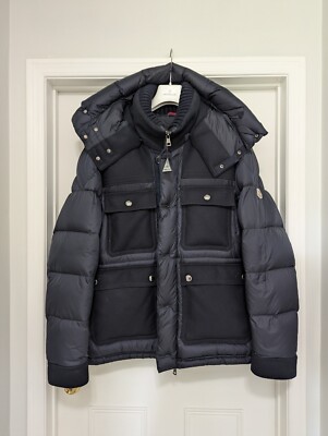 Moncler Rillieux Puffer Down Jacket Navy Size 6 / XXL | eBay