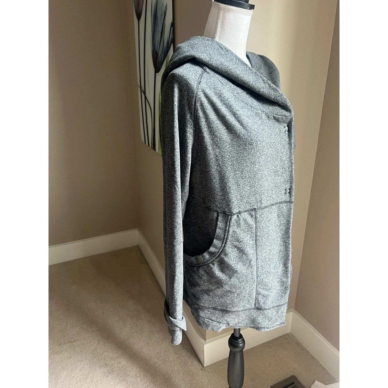 VETEMENTS Felpa con cappuccio Lululemon Yoga giacca grigia con cerniera taglia 4