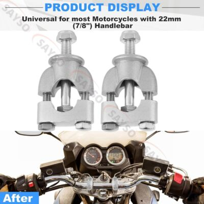 #ad #ad 22mm 7 8quot; Single Hole Motorcycle Scooter Handlebar Pressure Block Fixing Seat $17.46