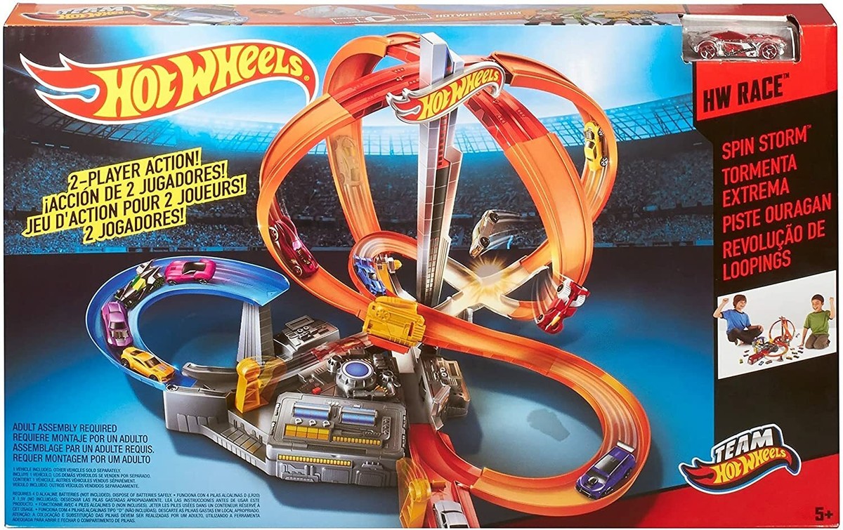 Hot Wheels Spin Storm Track Set Orange Track High Speed