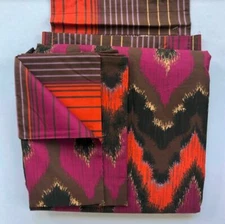 Idea Nuova Republic Twin 2PC Duvet Cover Set, Raspberry / Brown / Orange / Multi