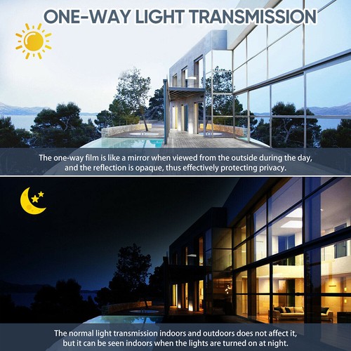5M One Way Mirror Window Tint Glass Film Solar UV Reflective Privacy Protector - Picture 8 of 12