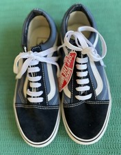 VANS OLD SKOOL NAVY White Low Tops Unisex Skateboard Shoes Sneakersships W/O Box