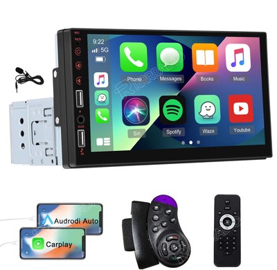 7inch Single 1DIN Carplay Autoradio Android Auto Bluetooth USB Radio Mirror Link