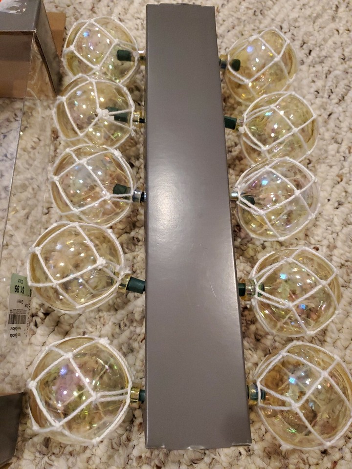 10 threshold string lights outdoor indoor macrame globe Prism color new ...