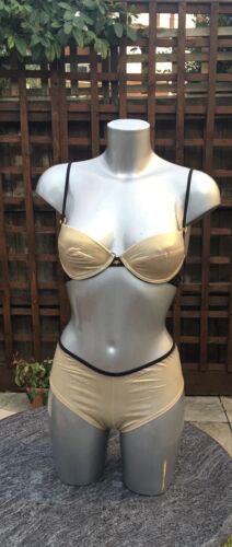 ❤️ PRICE REDUCED ❤️Wholesale 65 Gold Black Bra And Knickers Set Now £150.00 - Picture 2 of 5