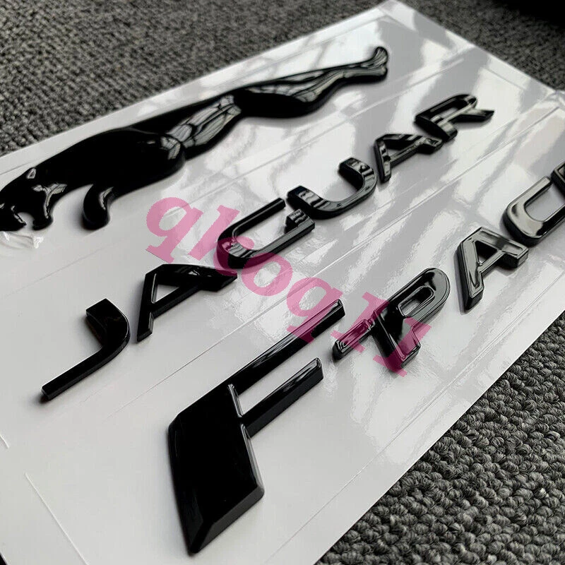 Глянцевая черная наклейка с эмблемой на задний значок подходит для Jaguar 2017+ F-Pace 35T AWD R S - Изображение 4 из 4