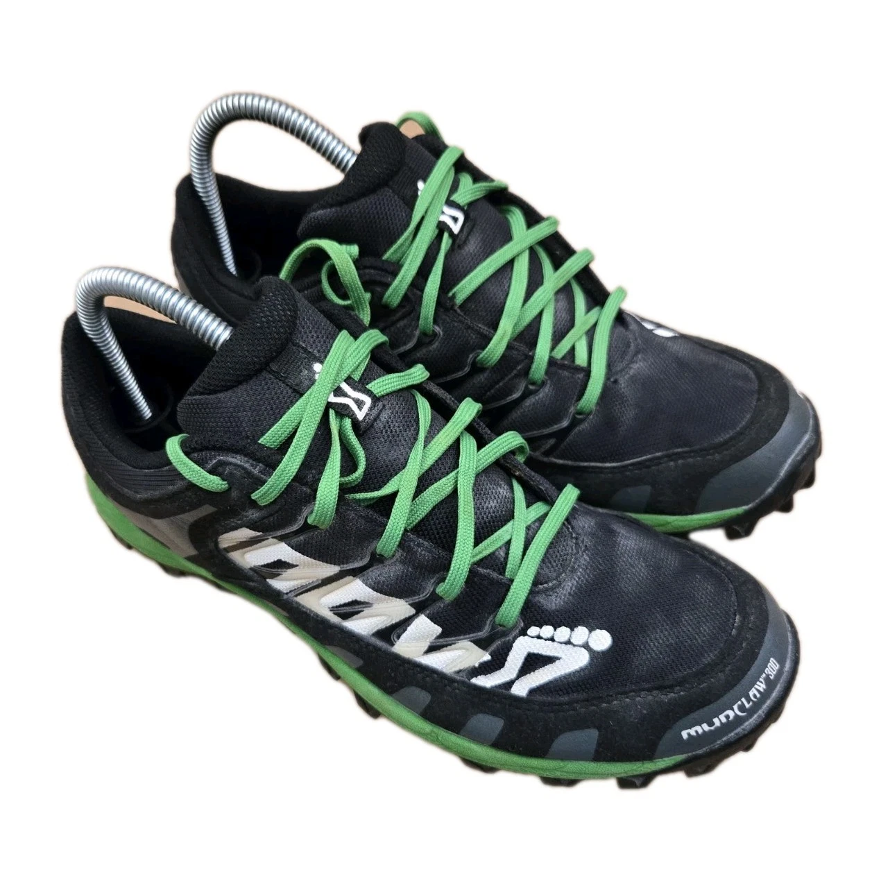 Inov-8 Mudclaw 300 Trail Running Hiking Black Green Shoes Mens 7.5