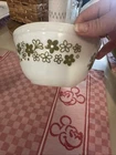 Vintage Pyrex Mixing Bowl~Spring Blossom~White with Green Flowers~#402~1 1/2 QT