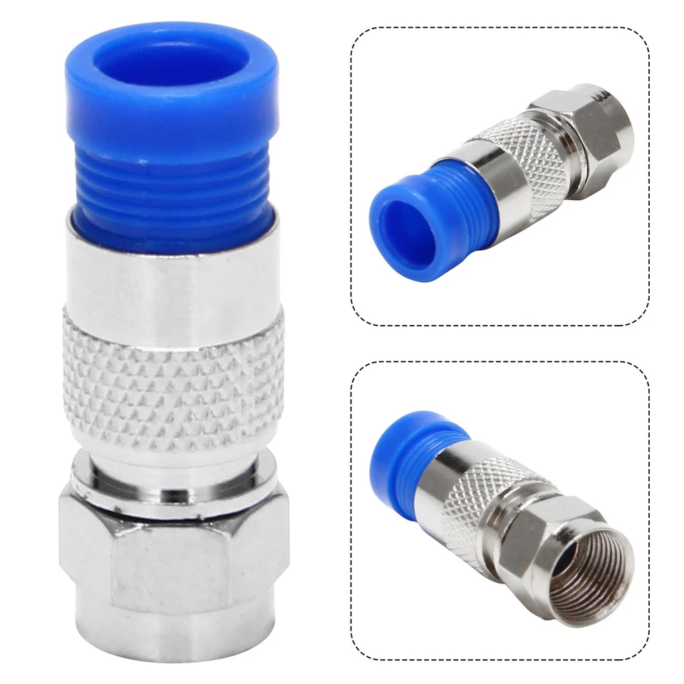 Rg6 F Type Connector Coax Coaxial Compression Fitting 20 Pack () P7V37478 - Image 4 of 4