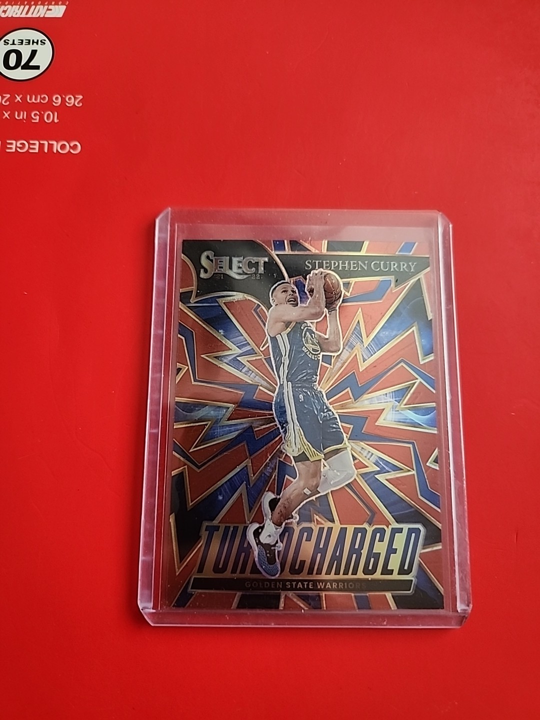 2021-22 Panini Select Stephen Curry Turbocharged Red Prizm #3 Warriors