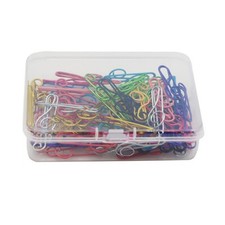 50Pcs Music Note Shape Paper Clip 40mm Metal Paperclips Colorful File Paper Clip