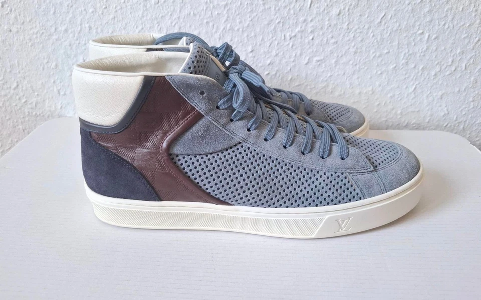 NEUw. Louis Vuitton Player Sneaker Boot Blue Damier Gr. 6,5 / 41 High Top Wildle - Bild 3 von 4