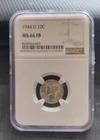 1944-D Mercury Dime~ NGC Graded MS66 FB ~Silver~ Free Shipping