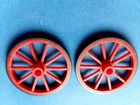 Playmobil Western @ 2 red wheels front and rear D55 for trolley 5248 (CH)