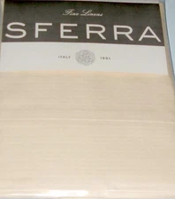 Sferra Tesoro Champagne King Cotton Pillowcases Herringbone Weave Made Italy New