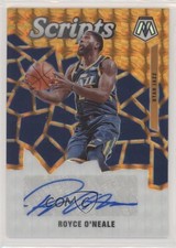 2019-20 Panini Mosaic Scripts Orange Prizm Royce O'Neale #SC-RON Auto fm0