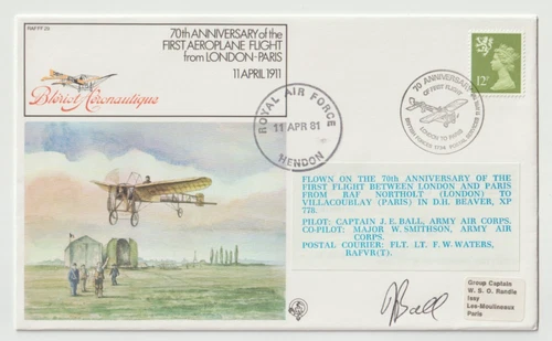 11/4/1981 UK GB Flown Cover - First Aeroplane Flight London - Paris - HANDSIGNED
