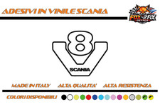 Adesivi Camion Motrice Scania  V8 V 8  Sticker Adesivo Vinile Misure a Scelta