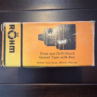 Rohm Keyed Three-Jaw Drill Chuck Tapered Mount Taper 2