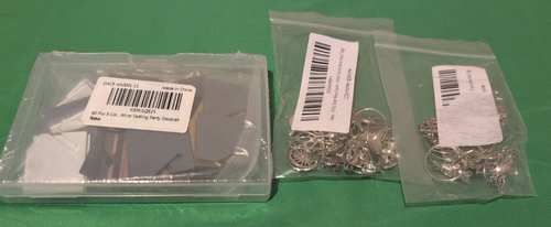 60 Pcs Acrylic Drink Tags / Markers & 25+ Silver color Wine Glass Charms Lot