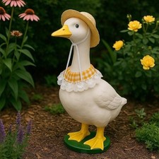 Goose Hat Scarf Clothes Porch Goose Outfit for Duck Outdoor Statues