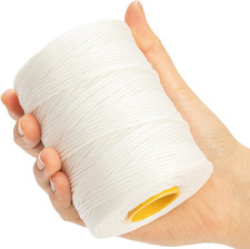 9-Ply White String Waxed Twine, 660 Feet per Roll Heavy Duty Twine String