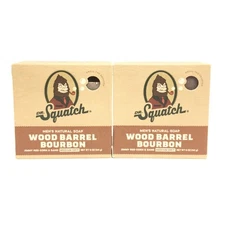 (2 PACK) Dr.Squatch Men's Soap- Wood Barrel Bourbon, 5 oz