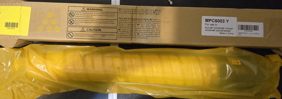 For RICHO MP C6003 841850 Yellow Toner Cartridge New in Box, Savin, Lanier - Image 3 of 4
