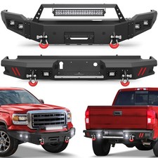Steel Front /rear Bumper For 2014-2015 Gmc Sierra 1500 Offroad W/lights &d-rings