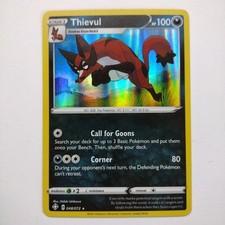 2021 Pokemon TCG Shining Fates Thievul Holo Rare  048/072