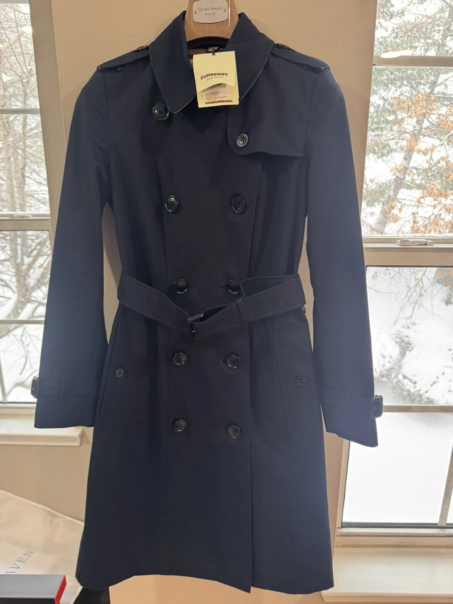 Burberry Navy Trench In Women's Coats & Jackets for sale | eBay