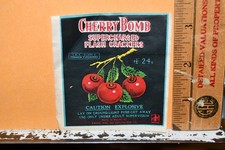 Vintage Kwong Hing Tai Firecracker Label Cherry Bomb Supercharged Flash Cracker