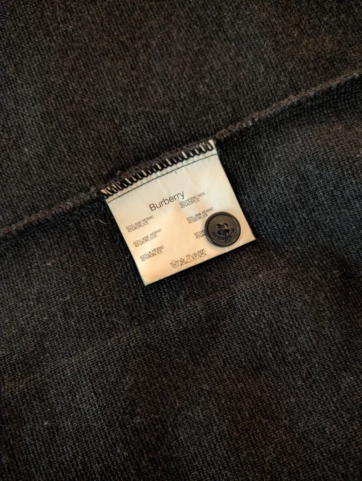 Chaleco Burberry Vintage Hombre L Gris Oscuro Lana Abotonada Foto 4 de 4