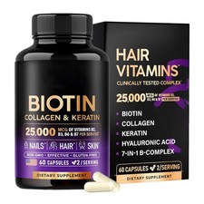 Biotin, Collagen  Keratin - Anti-Aging, Support Healthy Hair, Nails  Skin